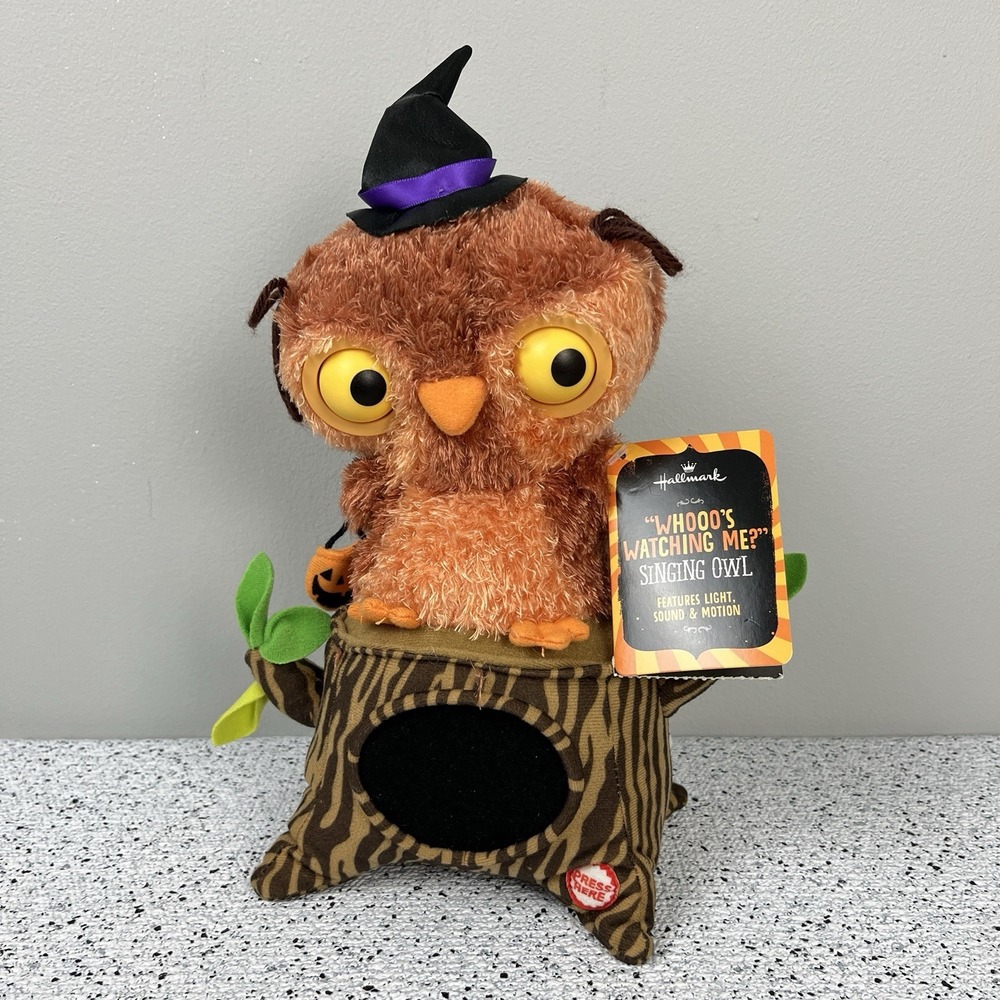 Hallmark‎ Halloween Singing Owl Whooo's Watching Me Musical Light Up Animated